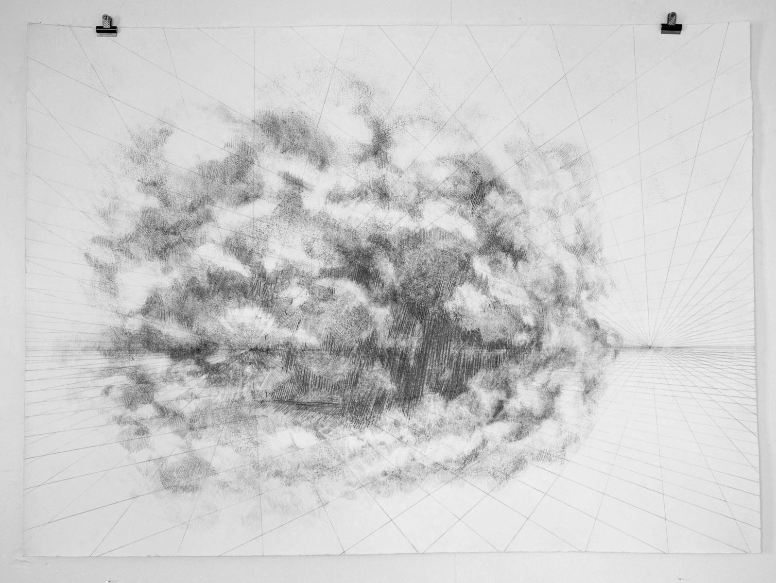 Moln, teckning med blyerts.Cloud, drawing grafit.